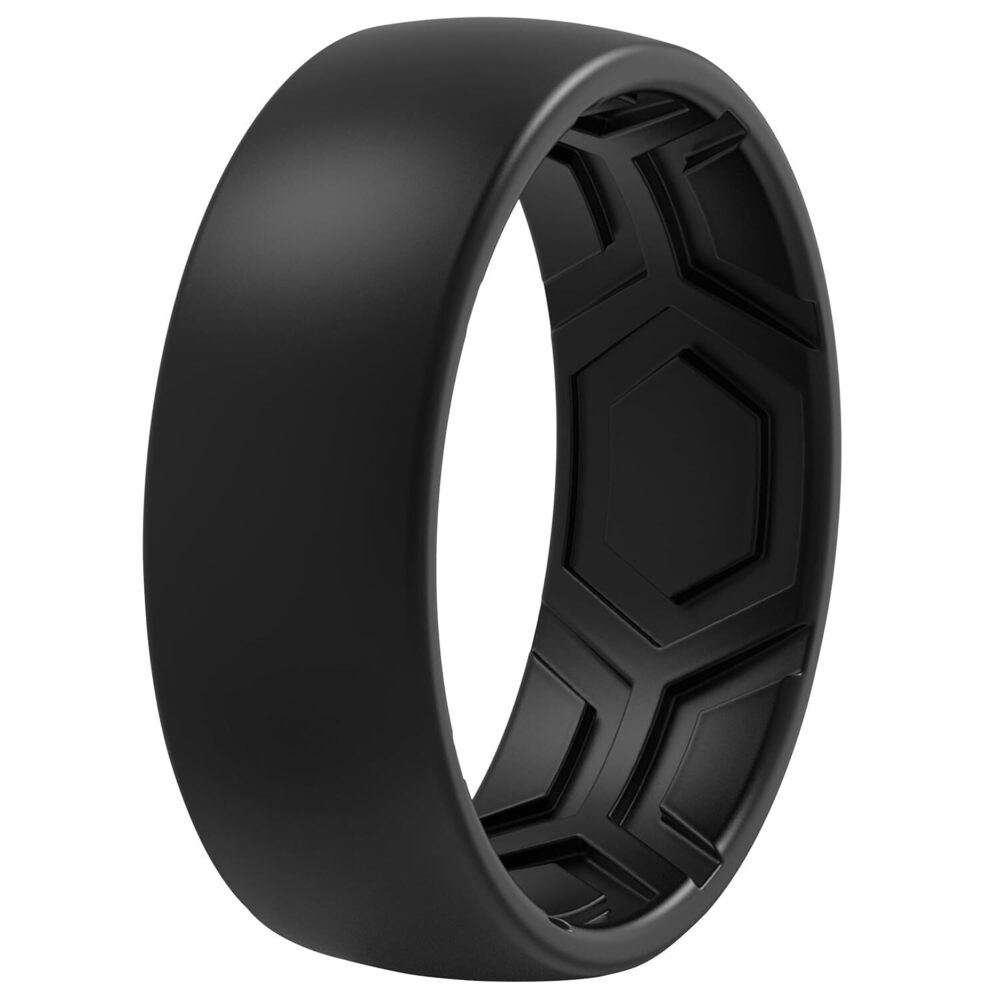 Silicone Rings Men 8mm Patterned Rubber Bands Variety Pack